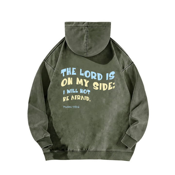 Christianartworkshop Der Herr ist auf meiner Seite – gewaschener Hoodie - image 13