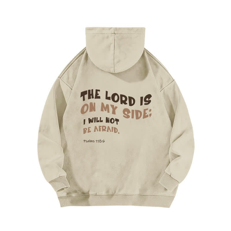 Christianartworkshop Der Herr ist auf meiner Seite – gewaschener Hoodie - image 1