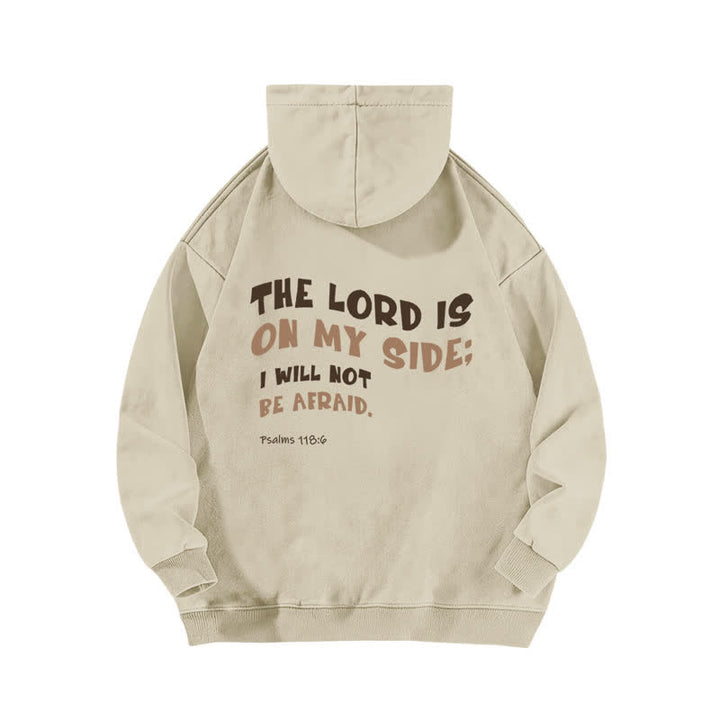 Christianartworkshop Der Herr ist auf meiner Seite – gewaschener Hoodie - image 1