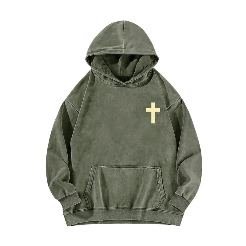 Christianartworkshop Der Herr ist auf meiner Seite – gewaschener Hoodie - image 14