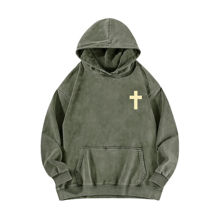 Christianartworkshop Der Herr ist auf meiner Seite – gewaschener Hoodie - image 14