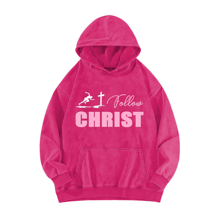 Christianartworkshop Übergroßer, gewaschener Hoodie mit Christus-Kreuz-Grafik - Rose - 5XL - image 5