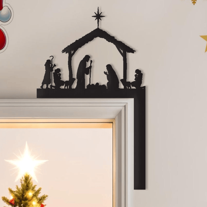 Christianartworkshop Silhouette der Heiligen Familie – Metallschild: Symbol der warmen, heiligen Gnade - image 0