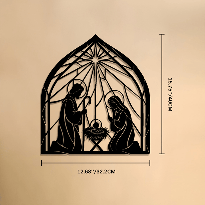 Christianartworkshop Wandbild aus Metall: Darstellung der Heiligen Familie – Symbol des sanften himmlischen Friedens - 15,75''*12,68''*0,04''/40*32,2*0,1 cm - image 7