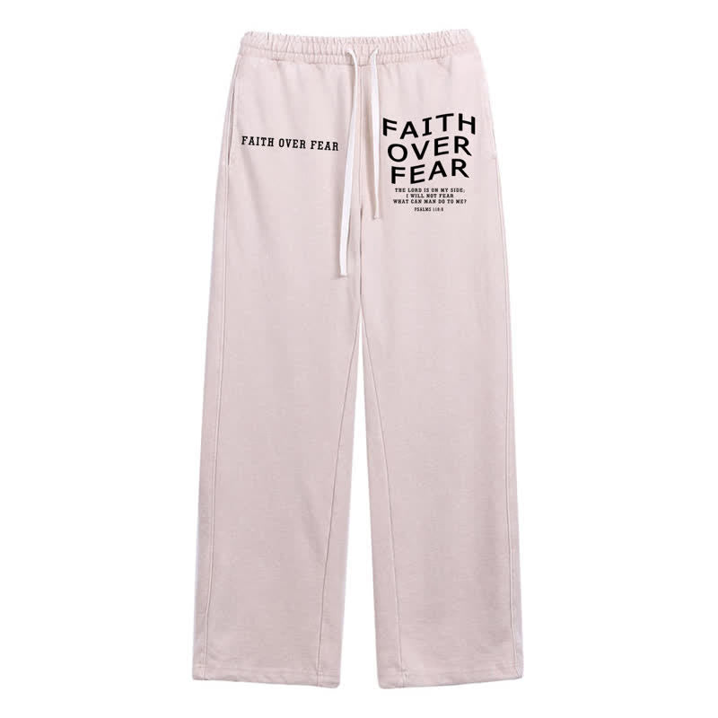 Christianartworkshop Glaube statt Angst – Statement – ​​Gewaschene Jogginghose - Beige - 2XL - image 32