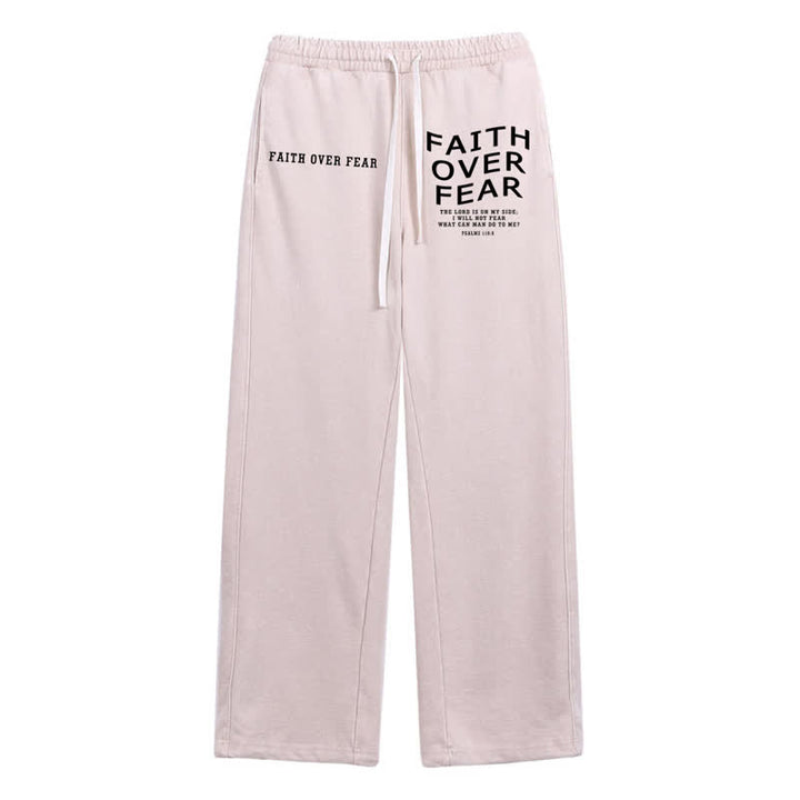Christianartworkshop Glaube statt Angst – Statement – ​​Gewaschene Jogginghose - Beige - 2XL - image 32