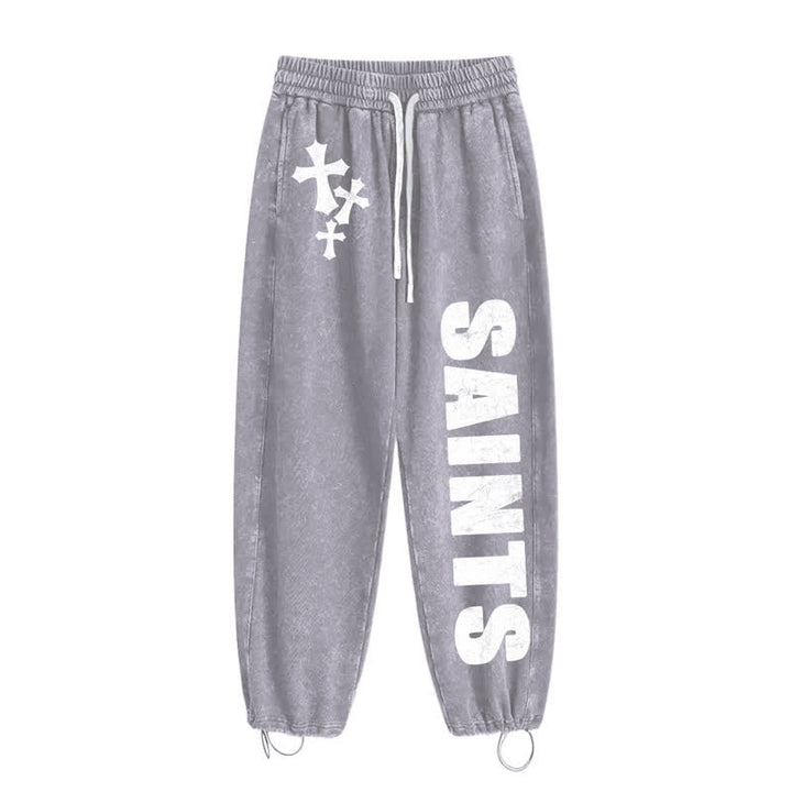 Christianartworkshop Saints Cross Stonewashed Street Washed Sweatpants - image 10