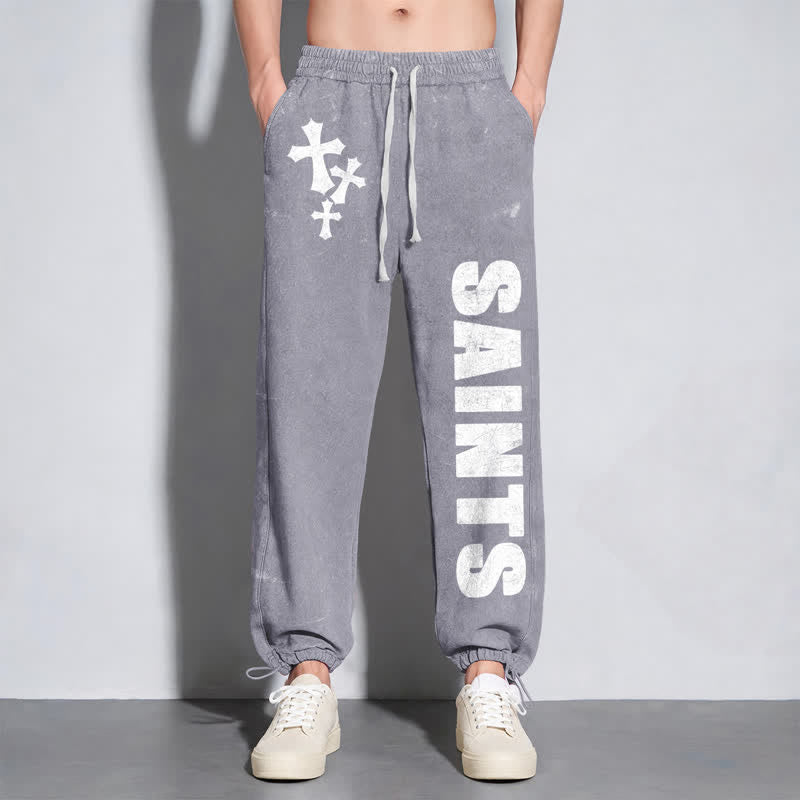 Christianartworkshop Saints Cross Stonewashed Street Washed Sweatpants - image 14