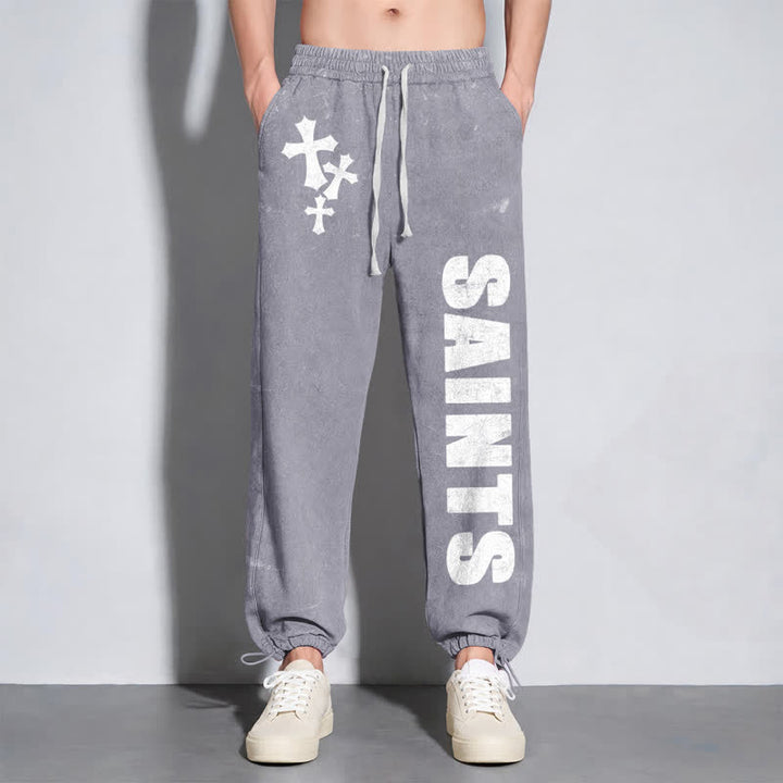Christianartworkshop Saints Cross Stonewashed Street Washed Sweatpants - image 14