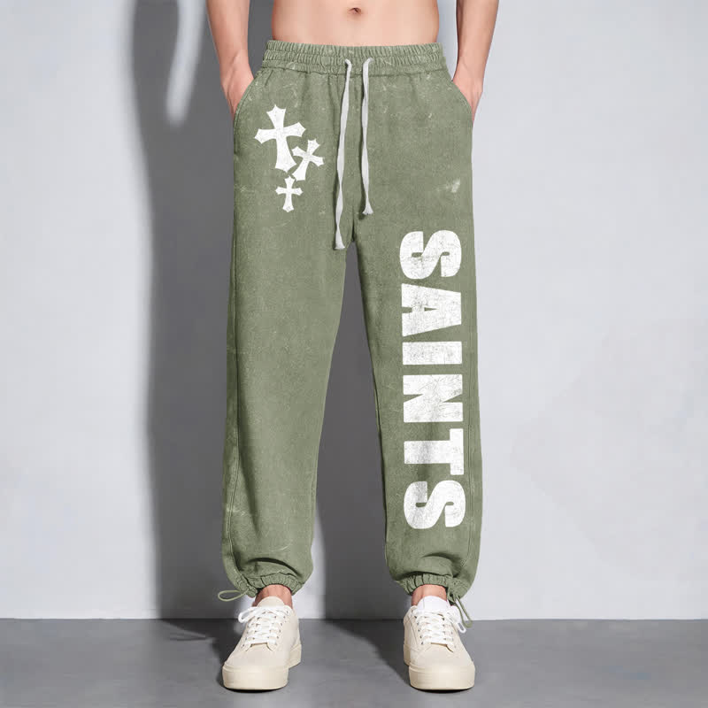 Christianartworkshop Saints Cross Stonewashed Street Washed Sweatpants - image 22