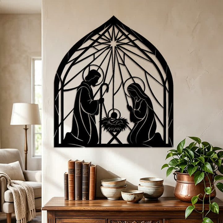 Christianartworkshop Wandbild aus Metall: Darstellung der Heiligen Familie – Symbol des sanften himmlischen Friedens - image 3