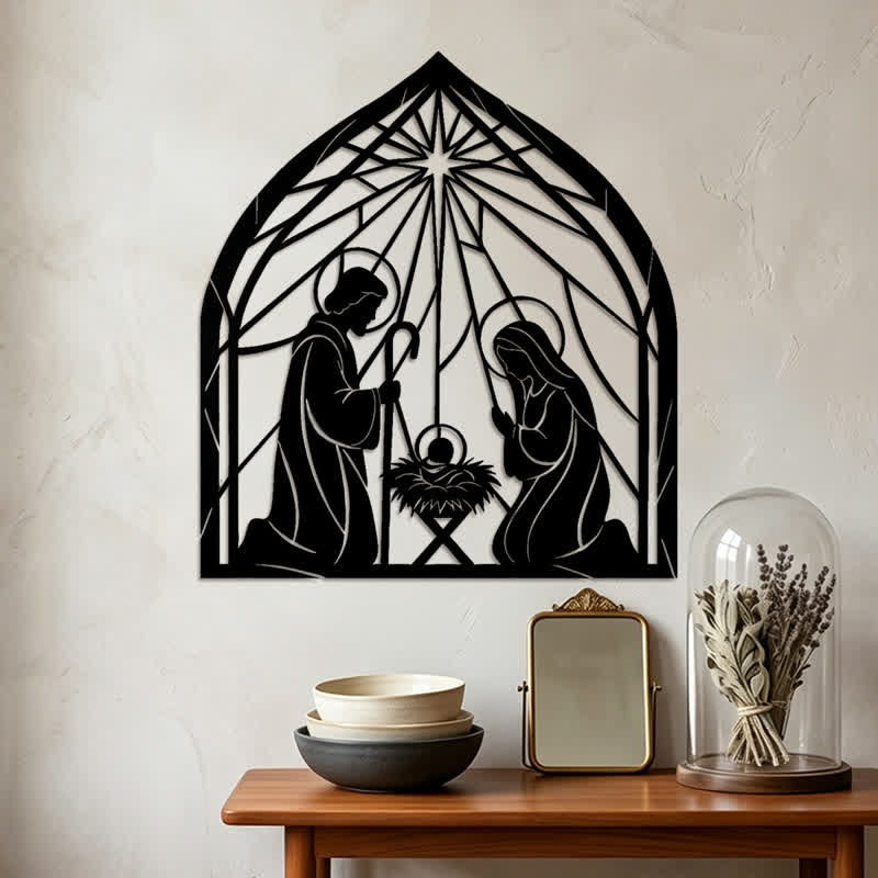 Christianartworkshop Wandbild aus Metall: Darstellung der Heiligen Familie – Symbol des sanften himmlischen Friedens - image 2