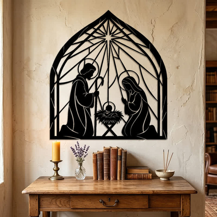 Christianartworkshop Wandbild aus Metall: Darstellung der Heiligen Familie – Symbol des sanften himmlischen Friedens - image 4