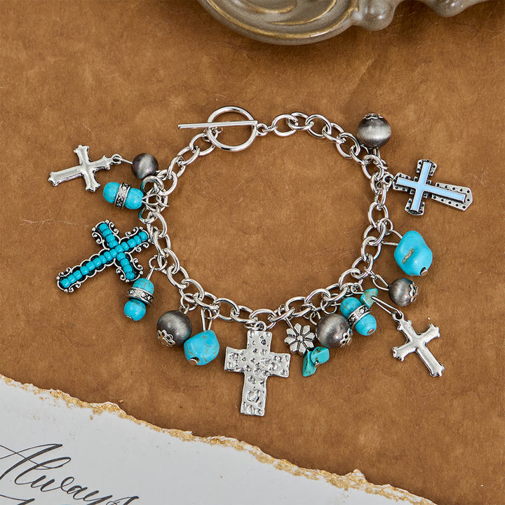 Christianartworkshop Zeitloses böhmisches Kreuzperlenarmband & Autoanhänger: Symbol des ewigen himmlischen Friedens - image 4