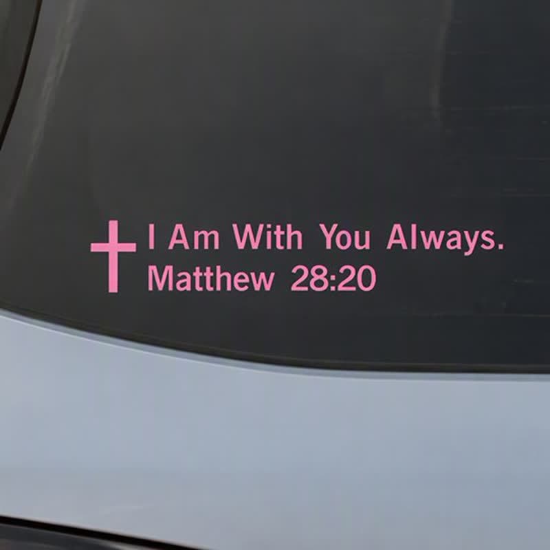 Christianartworkshop Matthäus 28,20 Ich bin immer bei euch Autoaufkleber: Kreuzmotiv für gläubige Fahrzeugdekoration - image 13