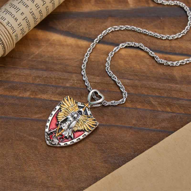 Christianartworkshop Halskette mit Anhänger in Form des Schildes des Heiligen Michael: Symbol göttlicher Stärke - image 3