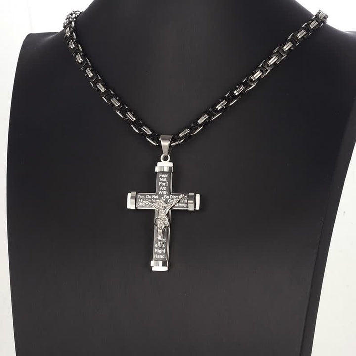 Christianartworkshop Halskette mit 3D-geformtem Edelstahl-Kruzifix: Symbol zeitloser göttlicher Verheißung - image 2