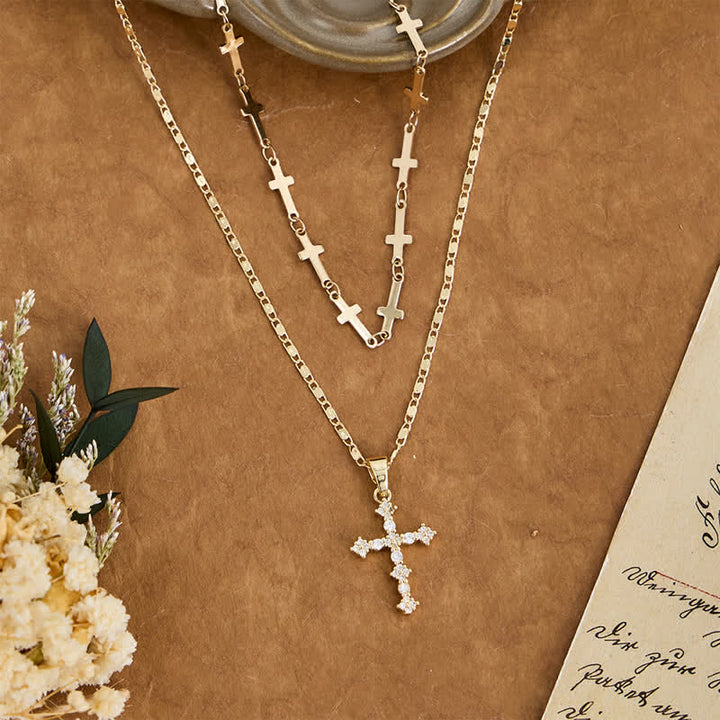 Christianartworkshop Schmale, mehrlagige Kupferkreuz-Halskette: Zeichen grenzenloser göttlicher Liebe - image 5