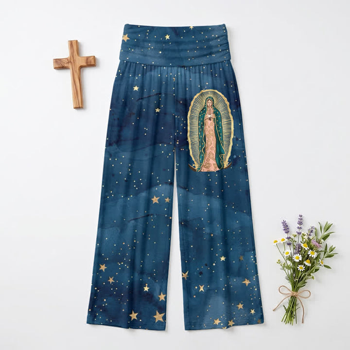 Christianartworkshop Guadalupe Sternennacht Palazzo Damen-Hose mit weitem Bein - US22, UK/AU26, EU54 - image 0