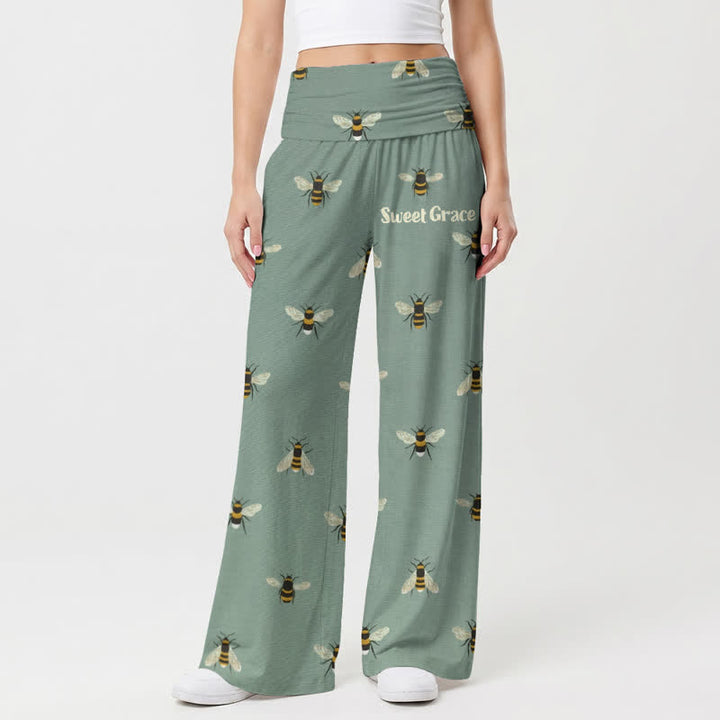 Christianartworkshop Sweet Grace Honeybee Lounge Damen-Hose mit weitem Bein - image 2