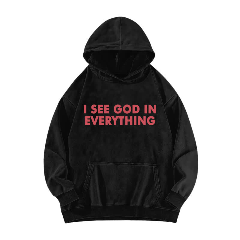 Christianartworkshop Ich sehe Gott in allem Vintage-Hoodie - Schwarz - 5XL - image 0
