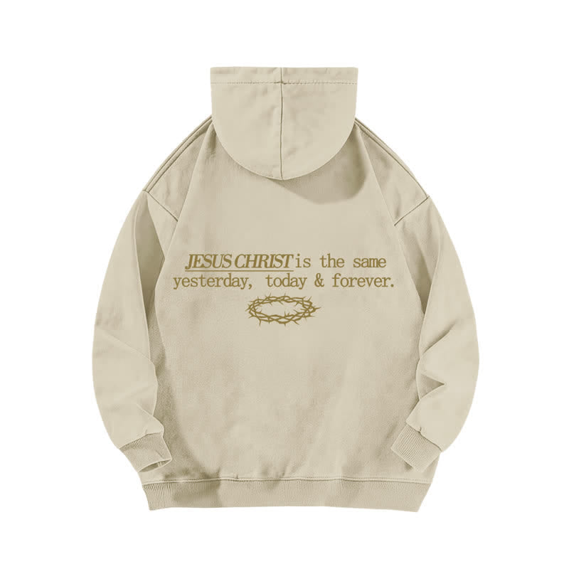 Christianartworkshop Jesus Christus Gestern Heute Für immer Gewaschener Hoodie - image 7