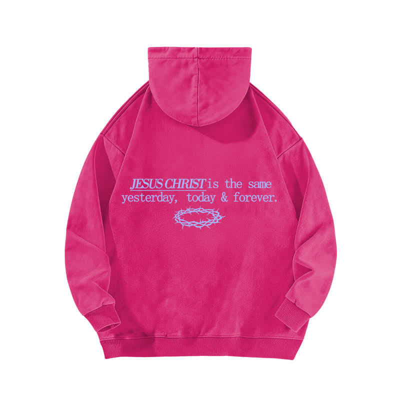 Christianartworkshop Jesus Christus Gestern Heute Für immer Gewaschener Hoodie - image 16