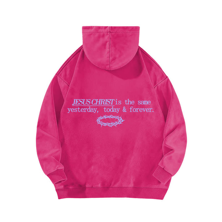 Christianartworkshop Jesus Christus Gestern Heute Für immer Gewaschener Hoodie - image 16