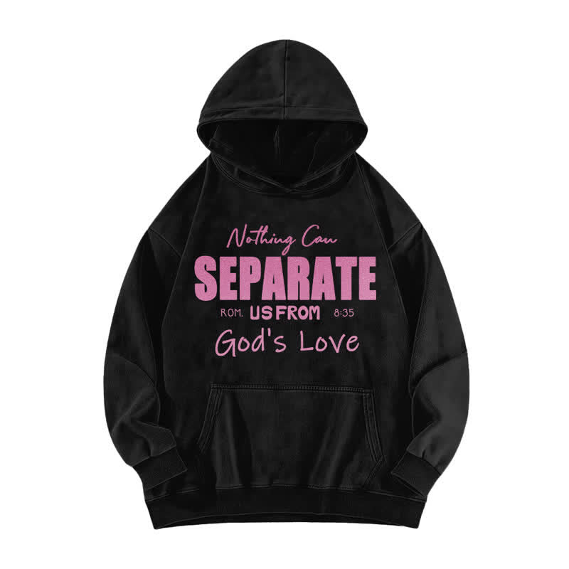 Christianartworkshop Nichts kann uns von Gottes Liebe trennen (gewaschener Hoodie) - Schwarz - 5XL - image 0