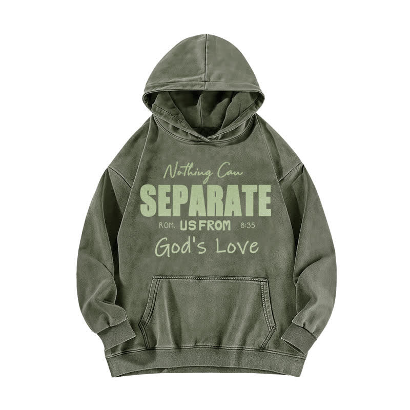 Christianartworkshop Nichts kann uns von Gottes Liebe trennen (gewaschener Hoodie) - Armeegrün - 5XL - image 2