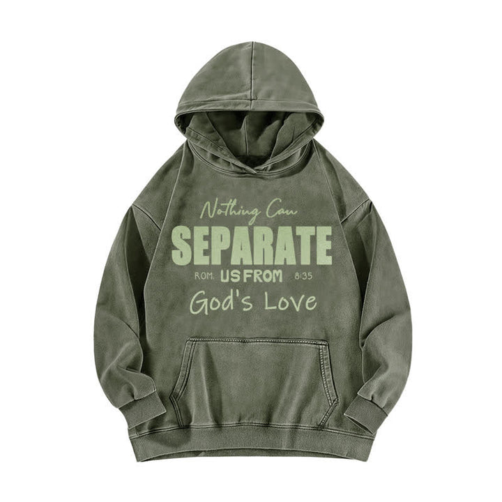 Christianartworkshop Nichts kann uns von Gottes Liebe trennen (gewaschener Hoodie) - Armeegrün - 5XL - image 2