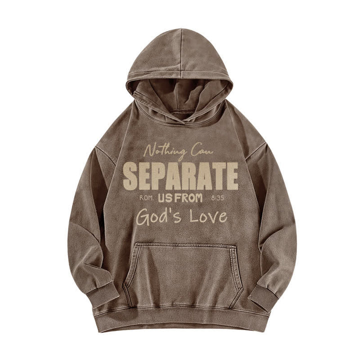 Christianartworkshop Nichts kann uns von Gottes Liebe trennen (gewaschener Hoodie) - Kaffee - 5XL - image 3