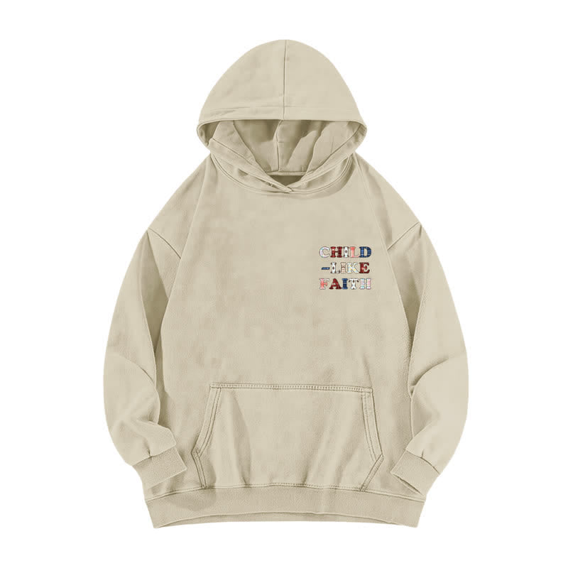 Christianartworkshop Hoodie mit kariertem Aufdruck und Buchstabenmuster (vorne und hinten) – gewaschen - image 5