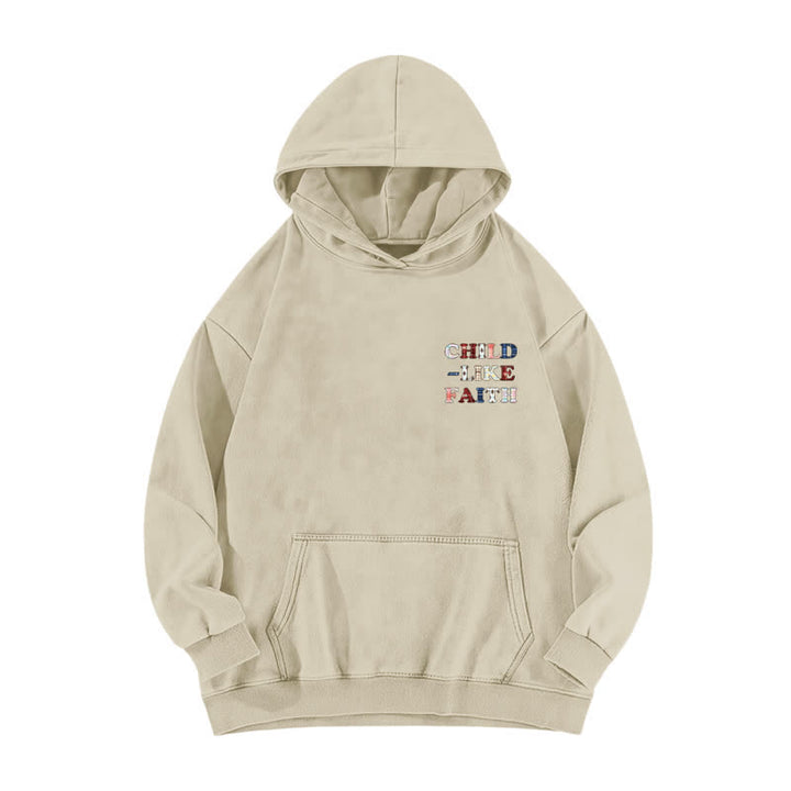 Christianartworkshop Hoodie mit kariertem Aufdruck und Buchstabenmuster (vorne und hinten) – gewaschen - image 5