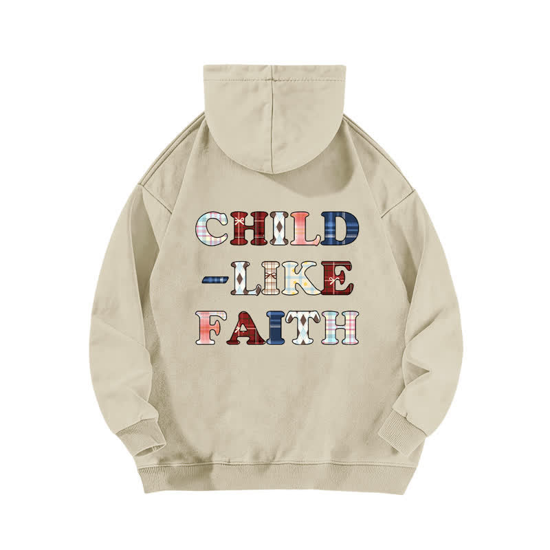 Christianartworkshop Hoodie mit kariertem Aufdruck und Buchstabenmuster (vorne und hinten) – gewaschen - image 4