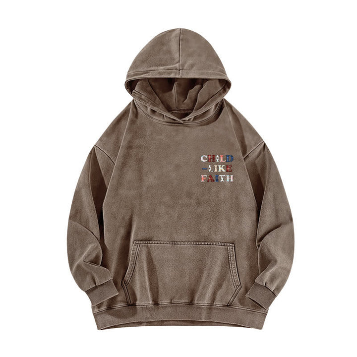 Christianartworkshop Hoodie mit kariertem Aufdruck und Buchstabenmuster (vorne und hinten) – gewaschen - image 14