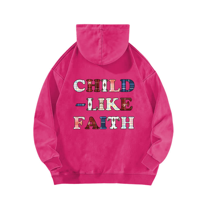 Christianartworkshop Hoodie mit kariertem Aufdruck und Buchstabenmuster (vorne und hinten) – gewaschen - image 17