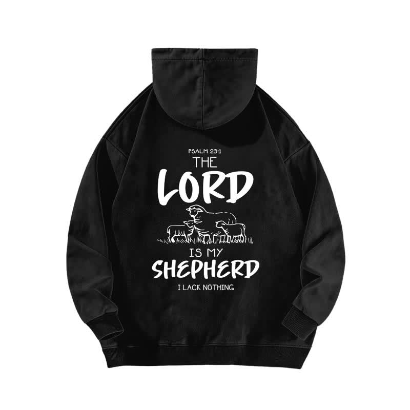Christianartworkshop Psalm 23 Shepherd Fleece-Kapuzenpullover (gewaschen) - image 4