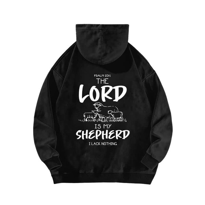 Christianartworkshop Psalm 23 Shepherd Fleece-Kapuzenpullover (gewaschen) - image 4