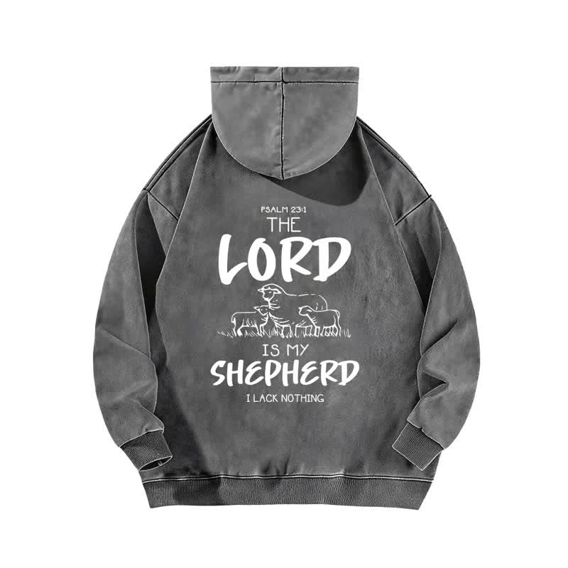 Christianartworkshop Psalm 23 Shepherd Fleece-Kapuzenpullover (gewaschen) - image 10