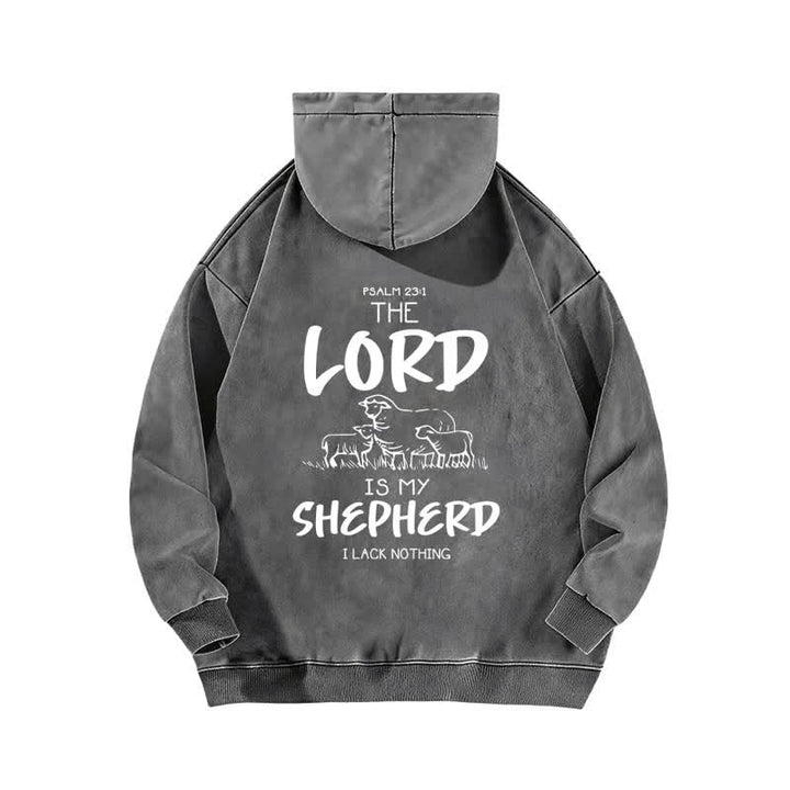 Christianartworkshop Psalm 23 Shepherd Fleece-Kapuzenpullover (gewaschen) - image 10