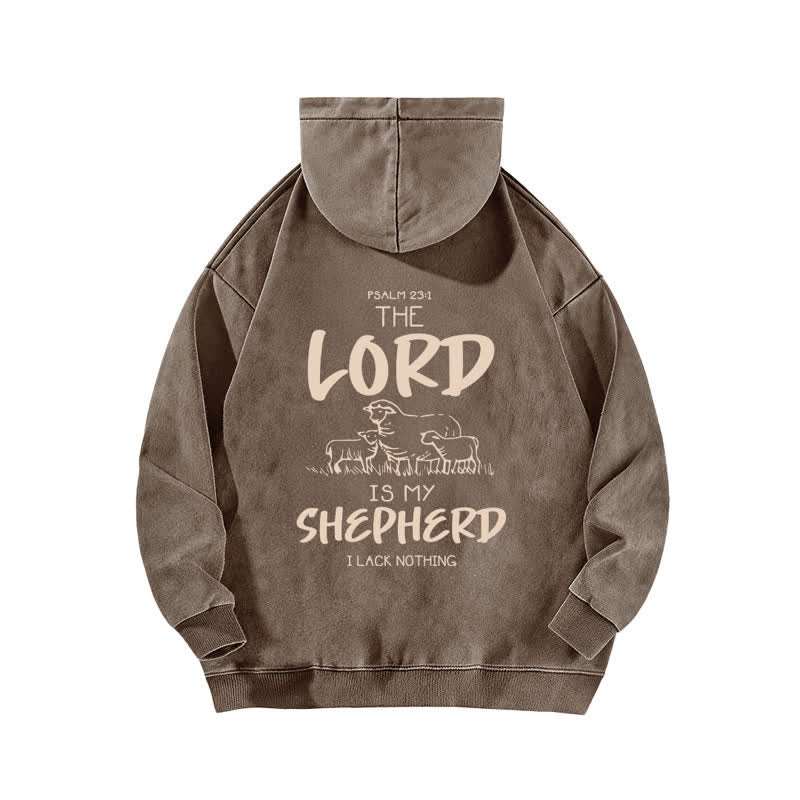 Christianartworkshop Psalm 23 Shepherd Fleece-Kapuzenpullover (gewaschen) - image 13