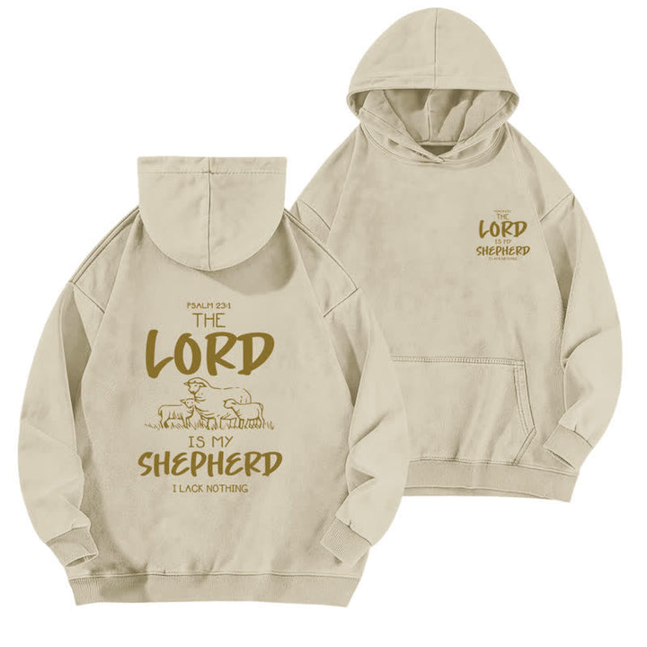 Christianartworkshop Psalm 23 Shepherd Fleece-Kapuzenpullover (gewaschen) - Aprikose - 5XL - image 6