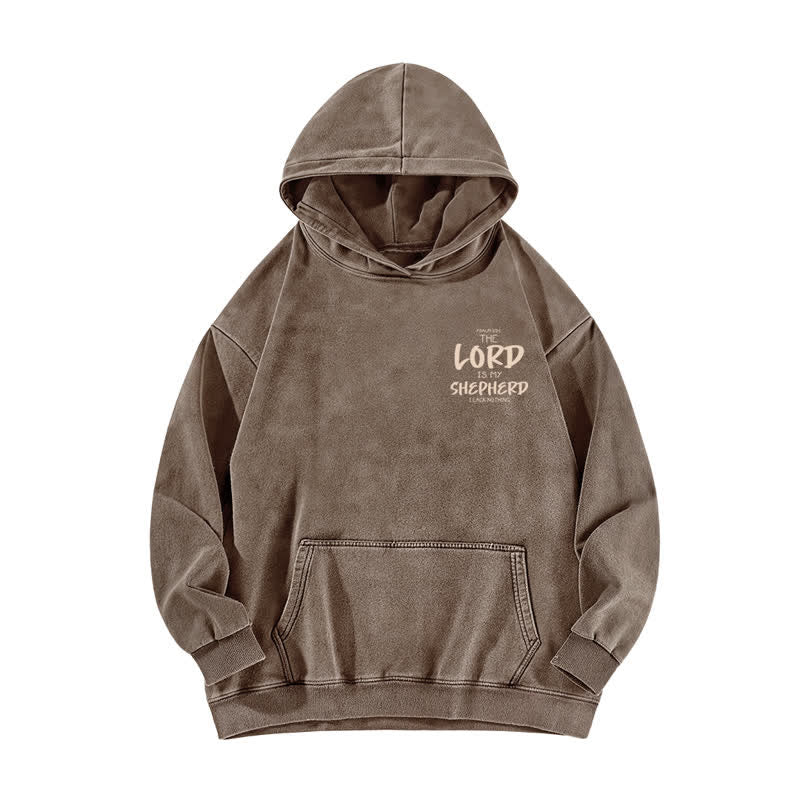 Christianartworkshop Psalm 23 Shepherd Fleece-Kapuzenpullover (gewaschen) - image 14
