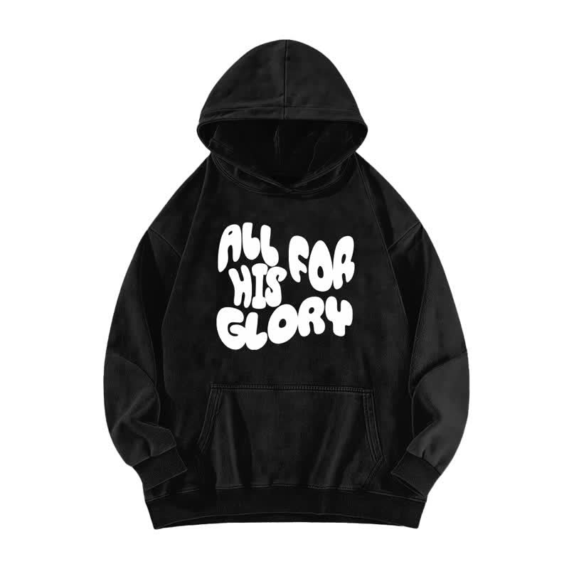 Christianartworkshop „All For His Glory“ Oversized Vintage Washed Hoodie - Schwarz - 5XL - image 0