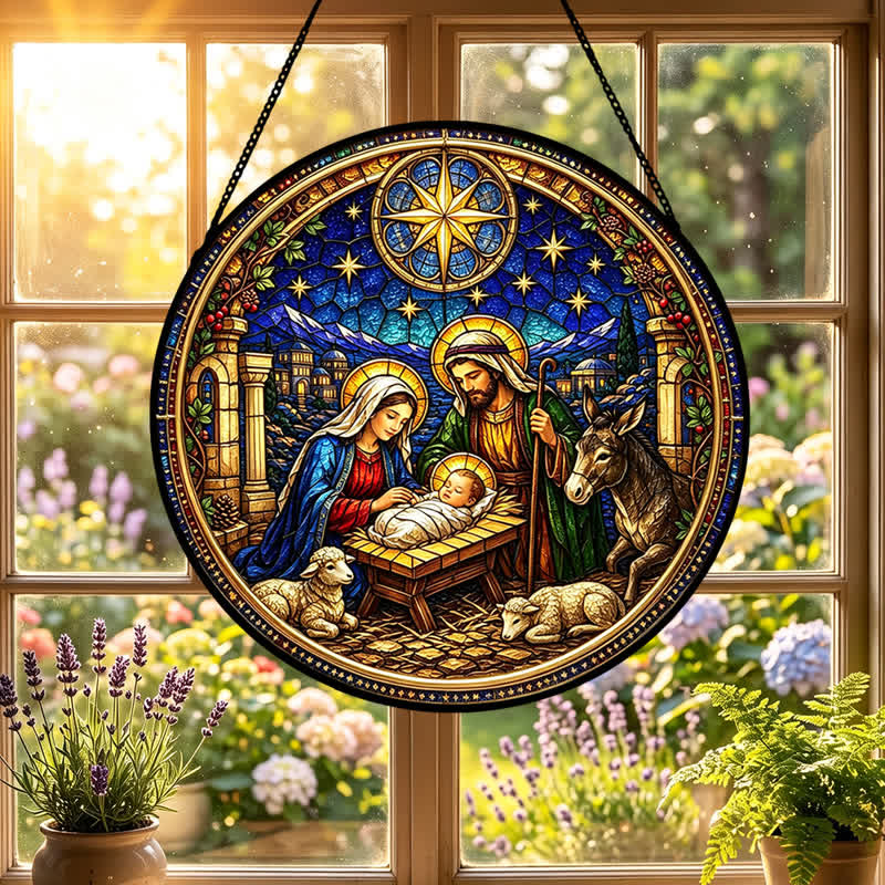 Christianartworkshop Stern von Bethlehem – Krippen-Glas-Sonnenfänger: Sinnbild der sanften göttlichen Verheißung - image 0