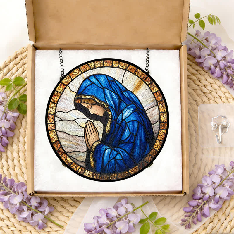Christianartworkshop Betende Muttergottes – Buntglas-Sonnenfänger: Symbol reiner himmlischer Gnade - image 11