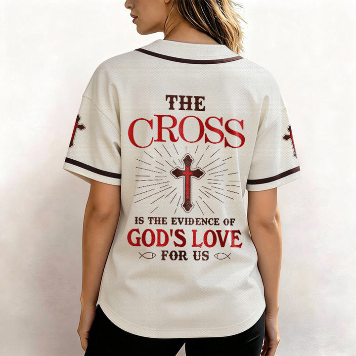 Christianartworkshop Das Kreuz ist der Beweis für Gottes Liebe Unisex-Baseballtrikot - image 3