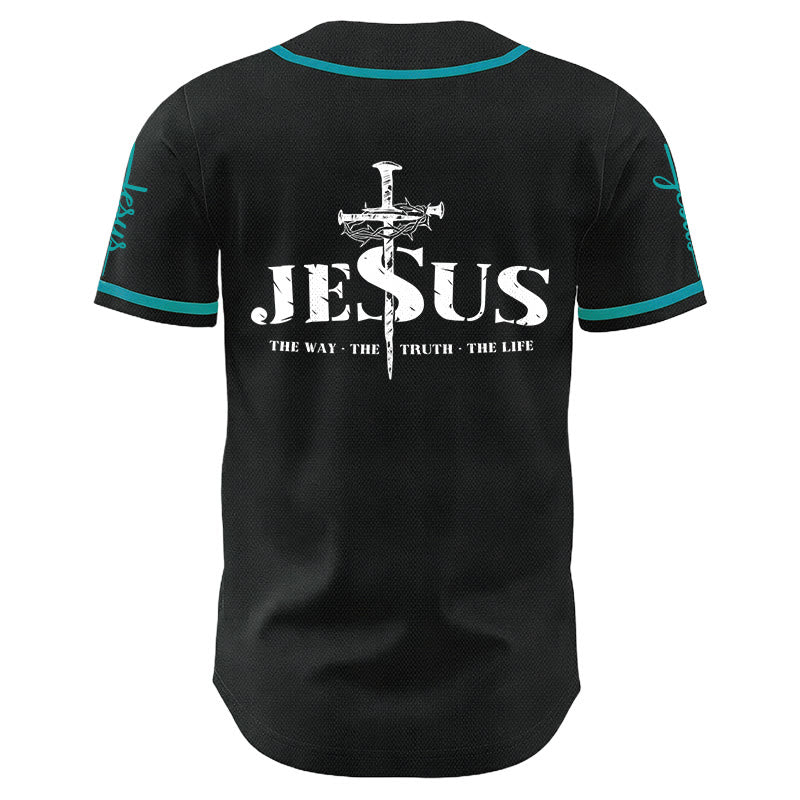 Christianartworkshop Jesus Kreuz Nagel und Dornenkrone Baseballtrikot - image 19