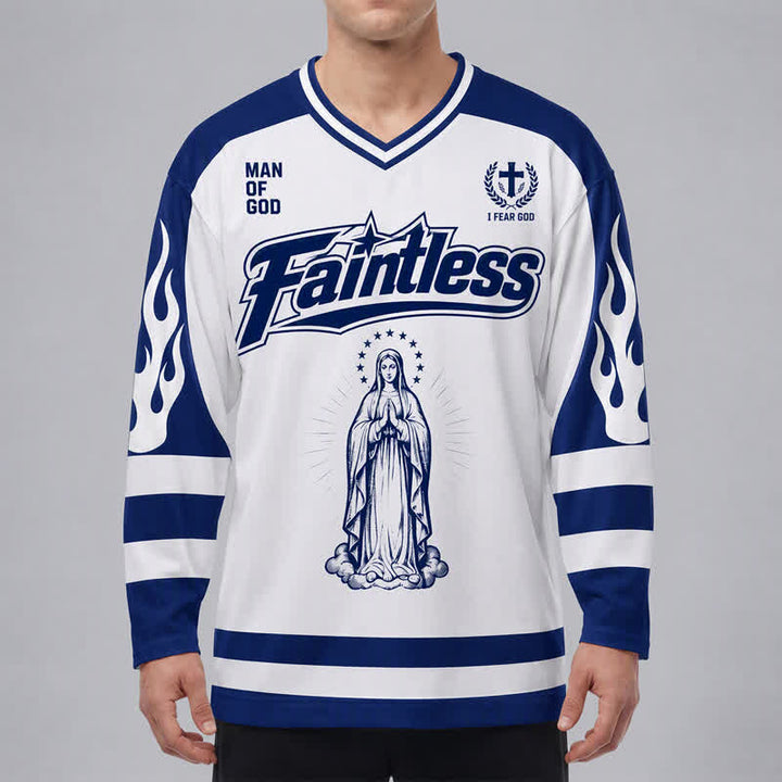 Christianartworkshop Virgin Mary Streetwear Langarm-Hockeytrikot - image 3